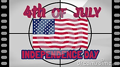 4th of July independence day in retro countdown style Stock Photo