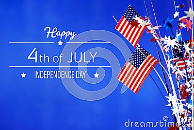 4th of July message Stock Photo