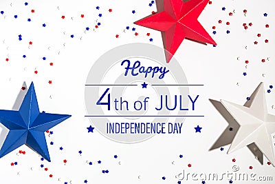 4th of July message Stock Photo