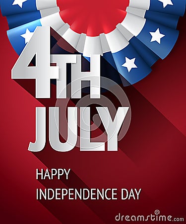 4th july poster Vector Illustration