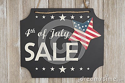The 4th of July Sale Independence Day message Stock Photo