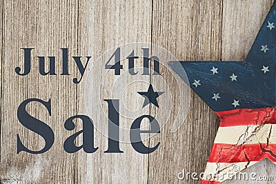 4th of July Sale message Stock Photo