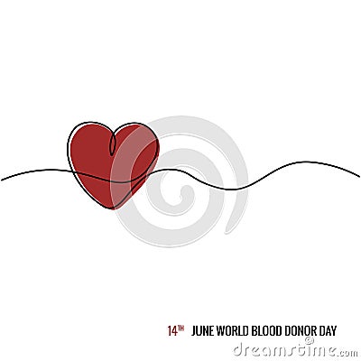 14th June,World Blood donor Day Illustration Of Blood Donation Concept Design. Vector Illustration
