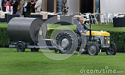 Model of Barnes Wallis`s Upkeep bouncing bomb. Editorial Stock Photo