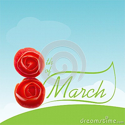 8th of March Card Stock Photo