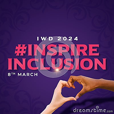 8th March women's day Inspire Inclusion Stock Photo