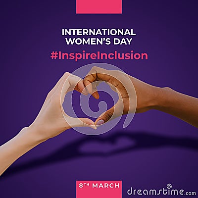 8th March women's day Inspire Inclusion Stock Photo