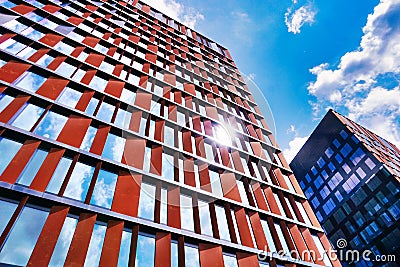 Modern office building in Lodz, Poland Stock Photo