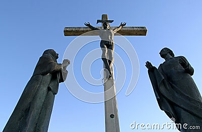 12th Stations of the Cross, Jesus dies on the cross Stock Photo