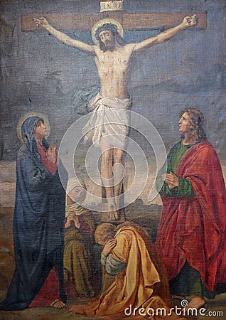 12th Stations of the Cross, Jesus dies on the cross Editorial Stock Photo