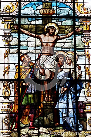 12th Stations of the Cross, Jesus dies on the cross Editorial Stock Photo