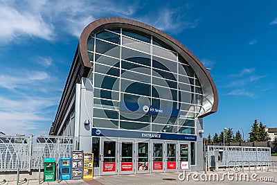 69th Street C-Train and bus Station Editorial Stock Photo