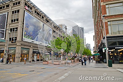 16th Street Mall in Denver Colorado Editorial Stock Photo