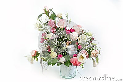 25th wedding anniversary floral bouquet Stock Photo