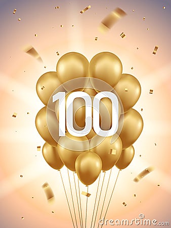 100th Year Anniversary Background Vector Illustration
