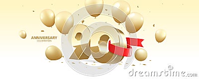 90th Year Anniversary Background Vector Illustration