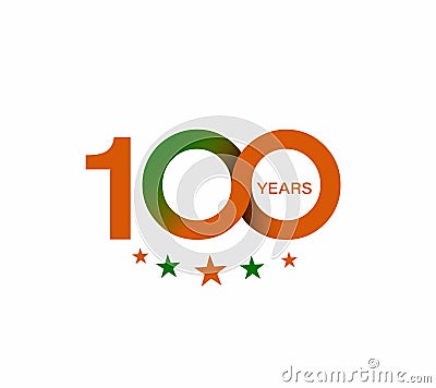 100th Years Anniversary Celebration Vector Illustration