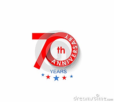 70th Years Anniversary Celebration Design Vector Illustration