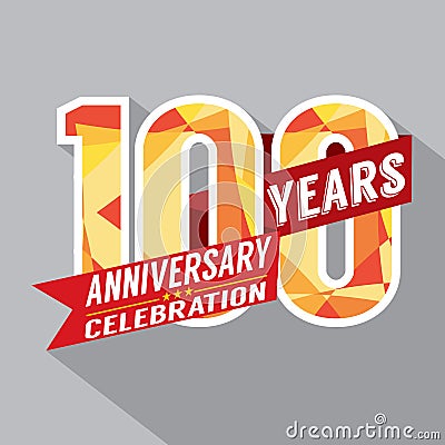 100th Years Anniversary Celebration Design Vector Illustration