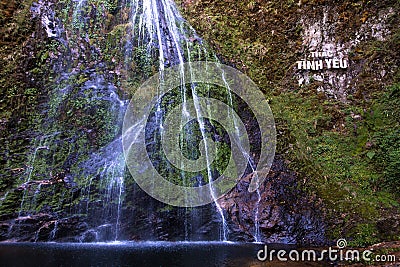 Thac Tinh Yeu Waterfall which lies within Hoang Lien National Park near Sapa Vietnam Asia Stock Photo