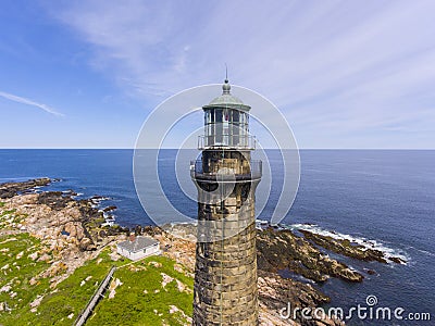 Thacher Island Lighthouse, Cape Ann, MA, USA Stock Photo