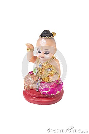 Thai amulet, horror boy doll or Kuman Thong show as beckoning lady Stock Photo