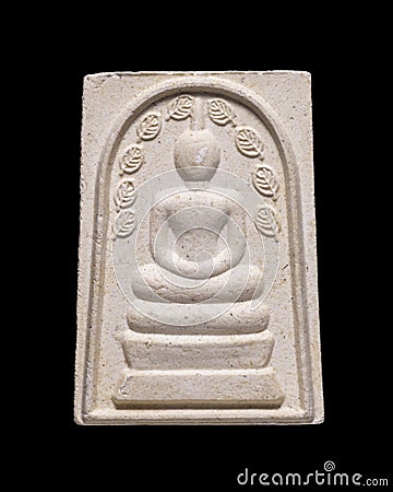 Thai Amulet isolate on a white background. Stock Photo