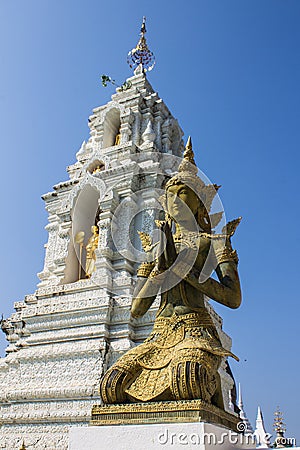 Thai angel in Wat Ban Den Stock Photo