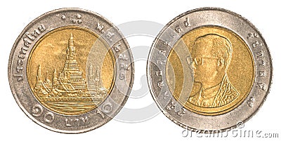 10 thai baht coin Stock Photo