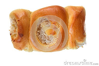 Thai bakery closeup bakery baked Raisin bread background Stock Photo