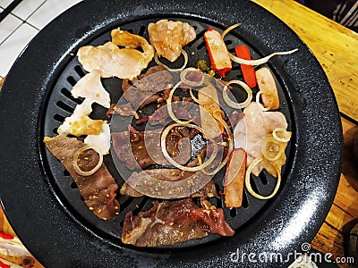 Thai BBQ or Thai Yakiniku. Food, meat Stock Photo