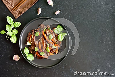 Thai beef stir-fry Stock Photo