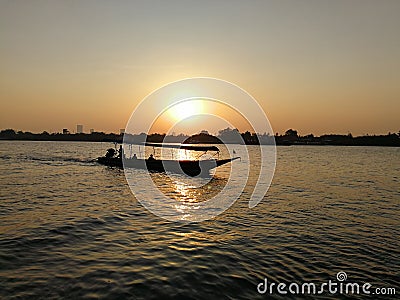 thai boat in chaophraya river thailand Editorial Stock Photo