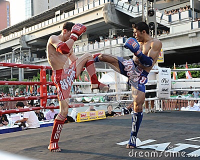 Thai Boxing Match Editorial Stock Photo