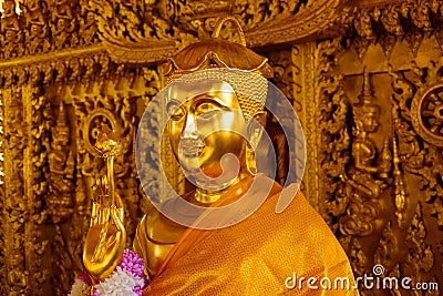 Thai Buddha Golden Statue Stock Photo