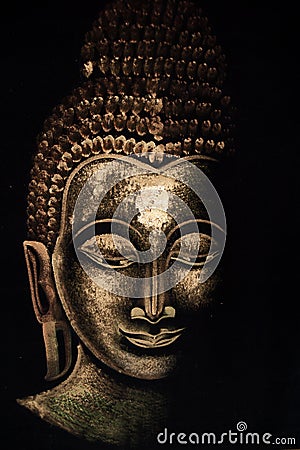 Thai buddha painting Stock Photo