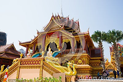 Thai Buddhist traditional palace Editorial Stock Photo