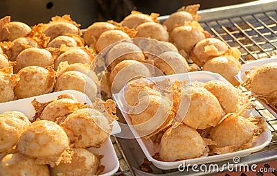 Thai Coconut Rice Cake Stock Photo
