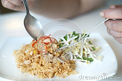 Thai crispy noodles Stock Photo
