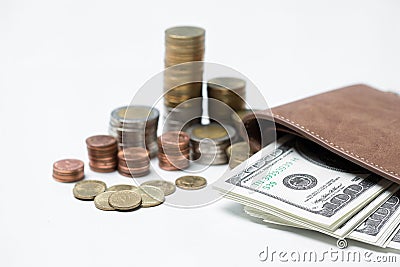 Thai currency exchange rate concept, fund information business i Stock Photo