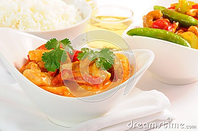 Thai Curry Chicken Stock Photo