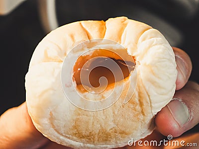 Thai custard bread. Stock Photo