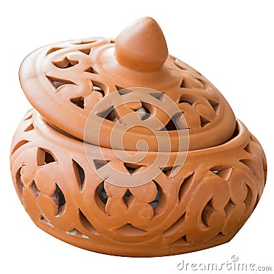 Thai earthenware Handmade Stock Photo