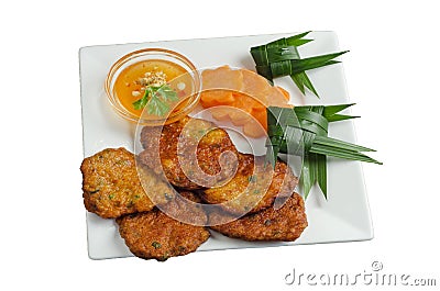 Thai fish cake Stock Photo