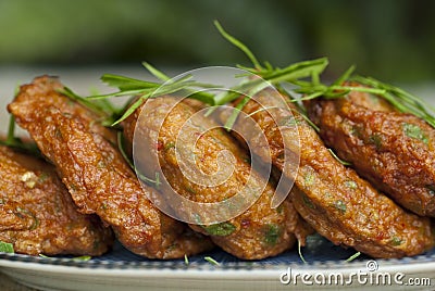 Thai Fish Cakes Stock Photo