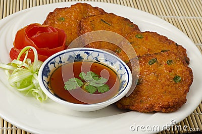 Thai fish cakes Stock Photo