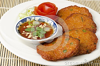 Thai fish cakes Stock Photo