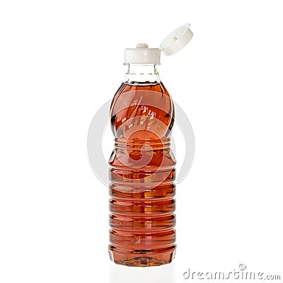 Thai fish sauce in a bottle isolated on white Stock Photo