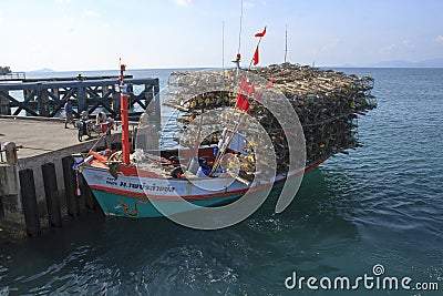 Thai fishing boat Editorial Stock Photo