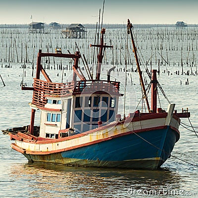 Thai fishing boat Stock Photo